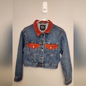BDG Urban Outfitters Denim and Corduroy Cropped Jean Jacket Size Small